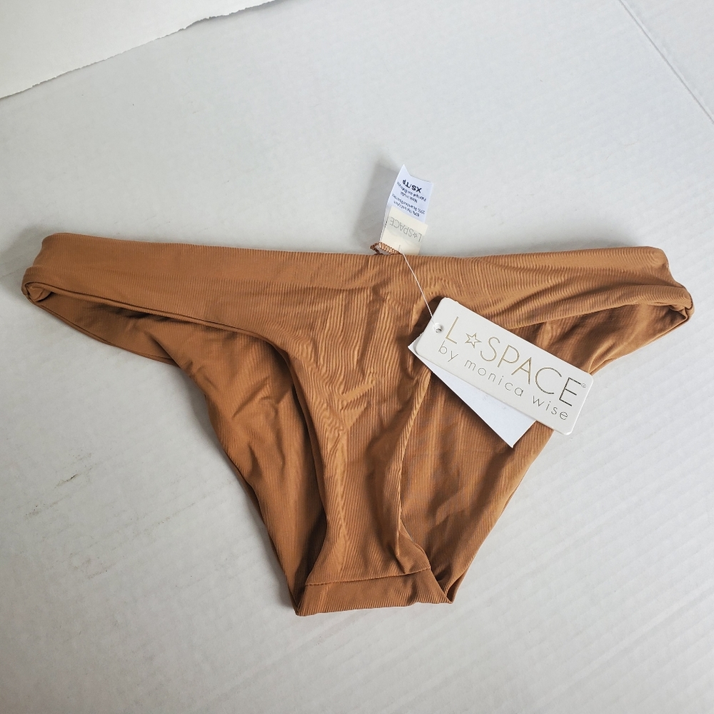 L*SPACE Sandy Bikini Bottoms in Clay